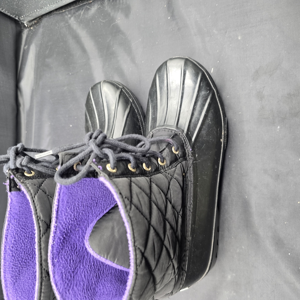 Sperry Black and Purple Winter Boots